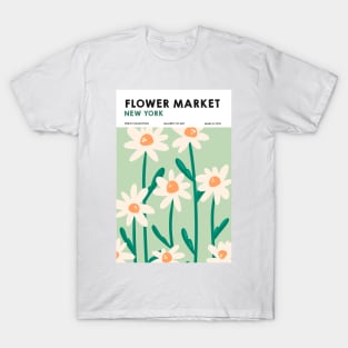 New York City Flower Market Print T-Shirt